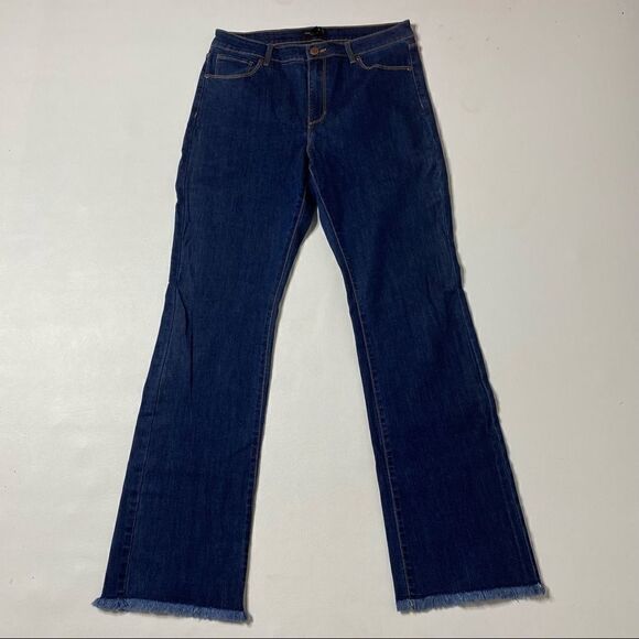 Susan Graver Denim - Susan Graver | High Rise Boot Jeans with Raw Hem